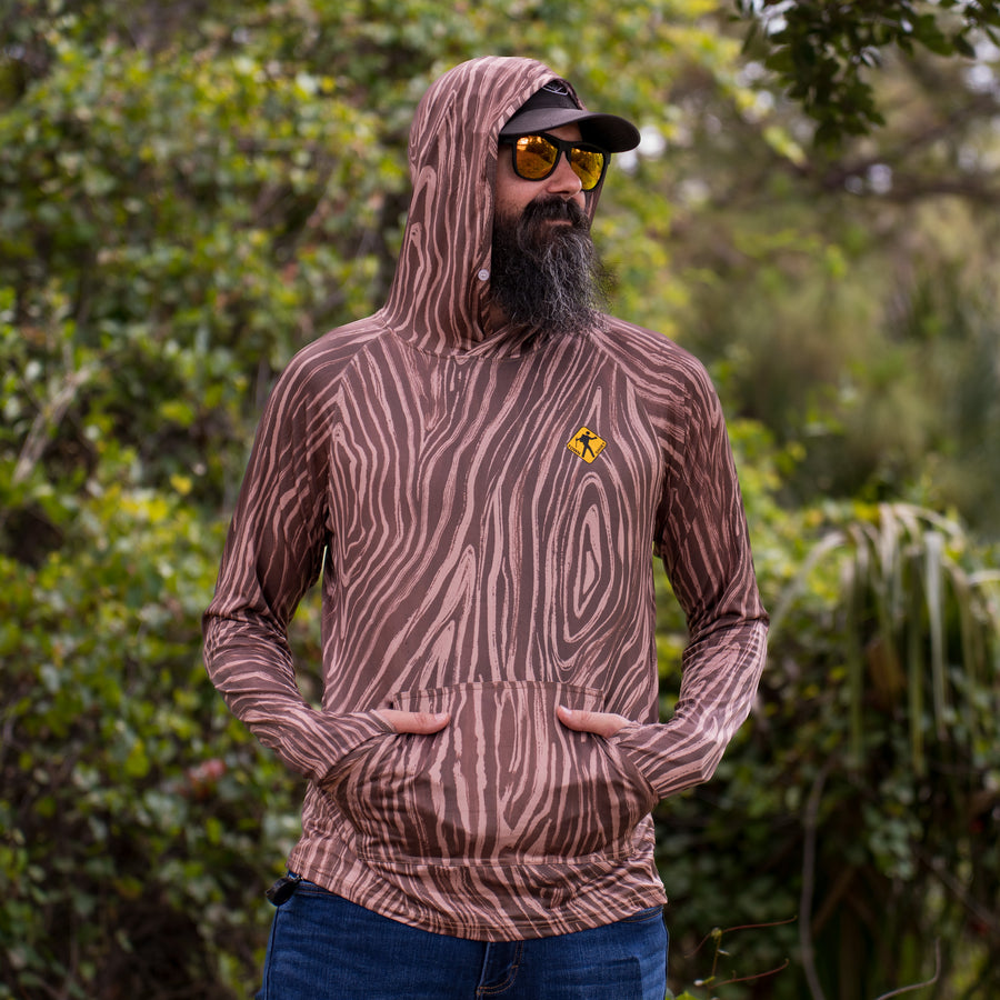Wood Grain Sun Hoodie - close out